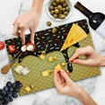 thumbnail image 4 of Ice Cream Cutting Board, Waffle Chocolate Flavor Dessert Delicious Yummy Backdrop Graphic, Decorative Tempered Glass Cutting and Serving Board, Large Size, Dark Brown Mustard, by Ambesonne, 4 of 5
