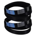 thumbnail image 1 of 2 Pack 550J10 PJ V-Ribbed Belt 10 Ribs 55" Length x 0.92" Width x 0.14" Height, EPDM Rubber Poly V Belt, Multi Wedge Micro V Belt, 1 of 5