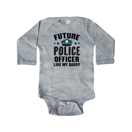 

Inktastic Future Police Officer Like My Daddy Gift Baby Boy or Baby Girl Long Sleeve Bodysuit