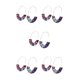 thumbnail image 3 of Qarigey 1 par de pendientes de estilo sencillo en forma de U con estampado de leopardo joyería de moda accesorios de mujer para chicas adolescentes azul azul colorido 5piezas Qarigey CBP234390, 3 of 6