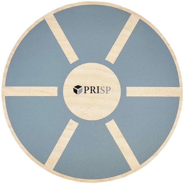 PRISP Planche d'Équilibre Oscillant en Bois - Entraîneur de Stabilité Rond pour Bureau Debout, Exercices de Base, Entraînement de la Cheville, Gym à Domicile et Mise en Forme; Disque d'Équilibre en Bois