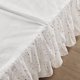 Your Zone Organza Two-Tier Ruffle Bedskirt – Full/Queen, Grey, 14-Inch Drop, Adjustable Fit
