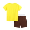 thumbnail image 4 of Kogui Boys Toddler Clothes Baby Boy Summer Clothes Outfit Short Sleeve T-shirt Shorts Set Outfits for Boys 2T 3T (Yellow,2-3 Years), 4 of 5