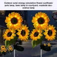 thumbnail image 3 of Yuarrent Luces solares Helianthus Annuus Patio artificial Lámpara de cabeza única Iluminación de poste Luz solar LED Adornos de escaleras de calle Iluminación y accesorios Yuarrent HA073128-00, 3 of 6