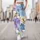 thumbnail image 3 of Gibobby Pantalones mujer invierno Pantalón deportivo sanitario con cintura diaria y estampado floral Legging elástico largo informal para mujer(Marina,XG), 3 of 4