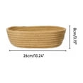thumbnail image 4 of JZCHUNTOY Cotton Thread Woven Storage Basket 1 Piece, Soft Durable Linen Organizer with Sturdy Handle, Multi-Purpose Desktop Sundries Storage Container for Living Room, Bedroom and Office, 4 of 7