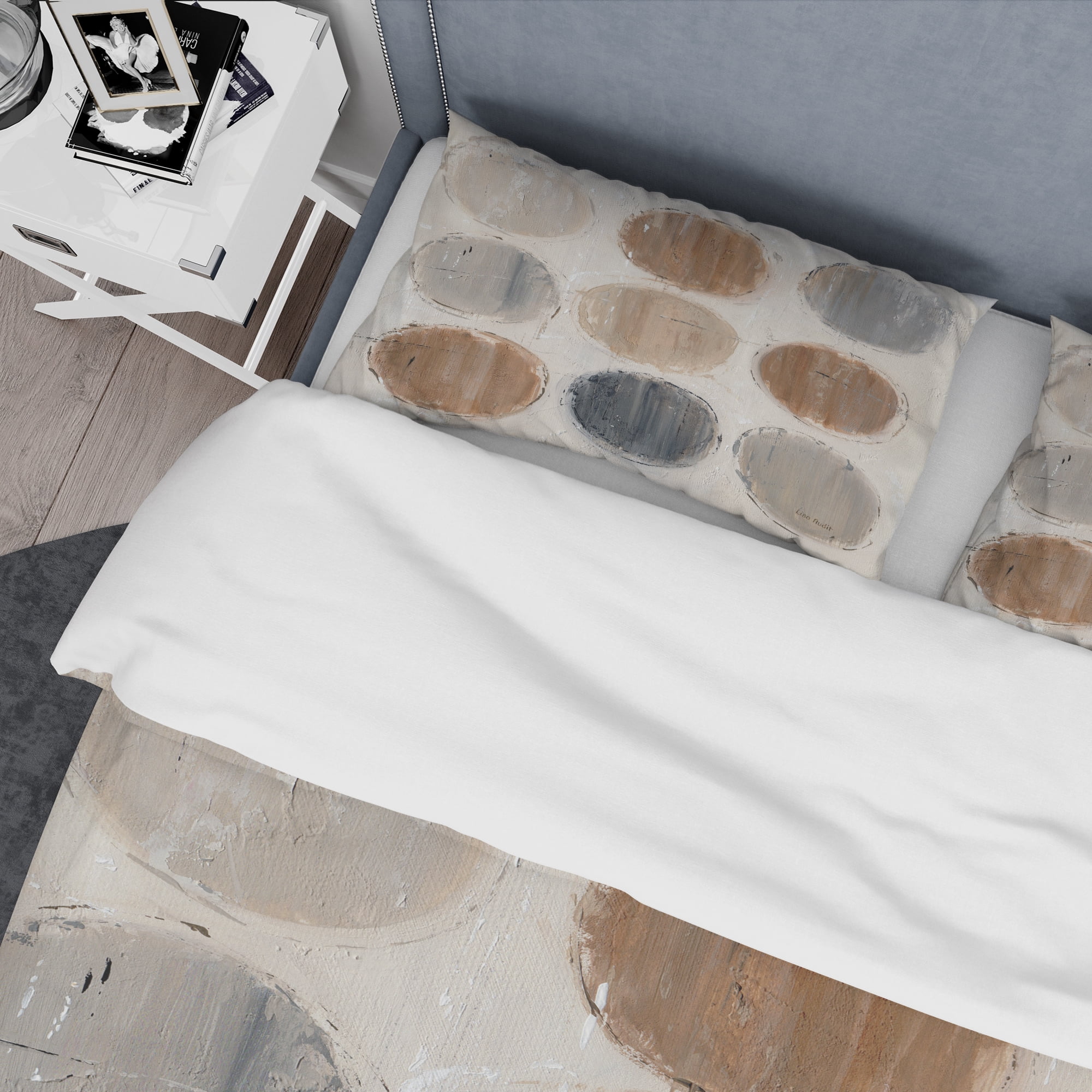 Designart 'Geometric Circle Natural Balance II' Geometric Duvet Cover Set