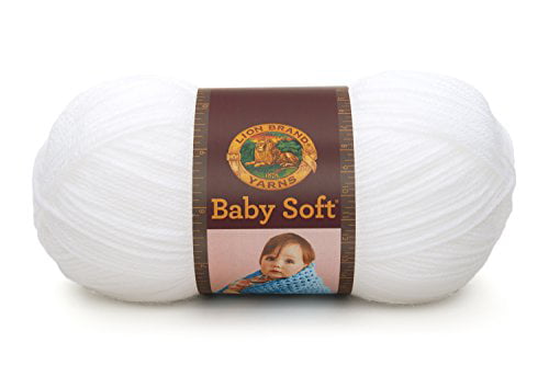 Lion Brand Baby Soft Yarn-White 920-100 