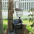 thumbnail image 6 of Sunnydaze Rustic Pouring Buckets Polyresin Outdoor Water Fountain with Light, 6 of 8