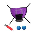 thumbnail image 3 of Mini trampolín, aro de baloncesto, portería de baloncesto, aro desprendible para mates, fácil instalación, accesorios de fijación para trampolín púrpura, 3 of 8