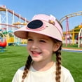 thumbnail image 6 of Breathable Polyester Hollow Top Kids Sun Visor Hat, UPF 50+ UV Protection Cooling Fan Visor Cap, Adjustable Lightweight Summer Outdoor Hat for Boys Girls 3-10Y, Perfect for Beach Tennis Golf Camping, 6 of 6