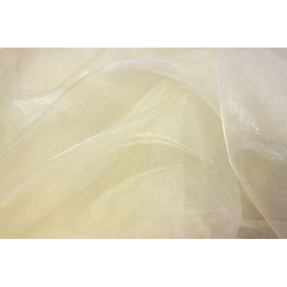 Organza Fabric Roll 60" Wide Quality Sheer Draping Crafts Wedding Fabric By Yard", (Color: Ivory - Square Size: 150 Yards)