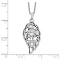 thumbnail image 4 of Auriga 925 Sterling Silver Rhodium-plated CZ Wind Beneath My Wings. Necklace for Women 18", 4 of 6