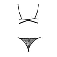thumbnail image 5 of Gibobby Lencería de encaje Día de San Valentín Conjunto Mujer Sujetador Lencería Cinturón Sexy Ropa de dormir Encaje Empuje Ropa interior Liga(Negro, G), 5 of 5
