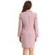 thumbnail image 3 of INSPIRAR CHIC Traje de Negocios de 2 Piezas para Mujeres, Blazer con Cuello y Botones, Falda Lápiz, Conjunto de Falda de Trabajo XL Gris Rosa, 3 of 5