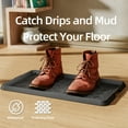 thumbnail image 5 of 2PCS Rubber Boot Tray, Shoe Trays for Entryway, Versatile Boot Mat Tray with Raised Edge, 47"x16" Rubber Mat for Shoe Organizer Indoor/Outdoor Use, 5 of 8
