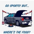 thumbnail image 5 of Go Sports! But Where's the Food? Adult White Crew Neck Long Sleeve Shirt-Medium, 5 of 6