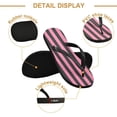 thumbnail image 3 of Pink Black Stripes Flip Flop Casual Non-slip Thong Sandals for Women Men Beach Summer Slippers, M (36-37) Summer Slippers, 3 of 7