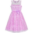 thumbnail image 1 of Flower Girl Dress Lace Sequin Flare Purple Wedding Party 6 Years, 1 of 7