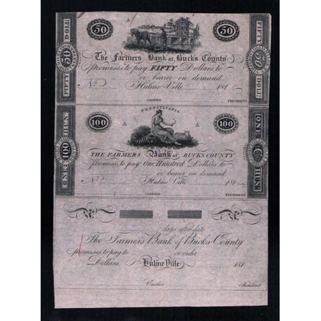 Farmers Bank Uncut Sheet Dollars & Check Piggy Bank