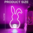 thumbnail image 3 of Easter LED Bunny Night Light USB Powered Spring Party Rabbit Neon Lamp Holiday Decoration for Kids, 3 of 9