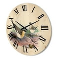 thumbnail image 3 of Designart 'Ancient Bird Illustration II' Farmhouse Wood Wall Clock, 3 of 5