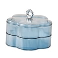 thumbnail image 2 of Shangren Food Storage Organizer 2 Layer Jewelry Storage Box for Party Kitchen Wedding blue, 2 of 8