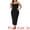 Black, variant on DARING DIVA Plus Size Cami Sleeveless Spaghetti Strap Maxi Long Dress 1X Black