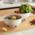 thumbnail image 4 of TIMIFIS Drain Basket Multi Functional Basket New Fruit Cleaning Bowl with Strainer Container Kitchen Sink Food Catcher Drainer Fruit Rinser Vegetable Washing Filter Bowl Kitchen Gadgets, 4 of 6