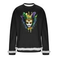 thumbnail image 3 of RKSTN Carnival Party Sweatshirts for Men Oversized Crew Neck Carnival Graphic Print Versatile Fleece Sweatshirt Mens Casual Round Neck Relaxed Fits Comfy Pullover Sweatshirt Top Fall Winter Clothes, 3 of 7