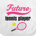 thumbnail image 4 of Inktastic Future Tennis Player Baby Girl Girls Baby Bib, 4 of 4
