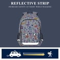 thumbnail image 5 of FORMRS Unisex School Backpack 17" Student Travel Bag with Laptop Compartment, Purple Wildflower Pattern, 5 of 7
