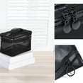 thumbnail image 5 of Chmadoxn Mesh Makeup Bags Mesh Cosmetic Bag Portable Travel Organizing Zipper Pouch Toiletries Makeup Pouches for Home Office Travel Accessories (Black/1pc), 5 of 7