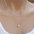 thumbnail image 2 of AYYUFE Women Peral Necklace Elgant Designed Wear-resistant  Double Layer Pearl Pendant Chain for Party Banquet, 2 of 8