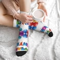 thumbnail image 7 of Women's Men's Happy Birthday Colorful Novelty Pattern Crew Athletic Socks, 7 of 7
