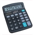 thumbnail image 1 of Calculadora HZFJ YOUHO batería solar 12 bits LCD grande negra KK-837B 1PACK, 1 of 3