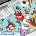thumbnail image 2 of Long Mouse Pads for Desk,Pioneer Flower Floral Print Pattern Desk Mats on Top Of Desks, Desk Mouse Pad Extra Large with 3mm Non-Slip Base and Stitched Edge for Gaming,Office,Work,Home 47.3"x23.6", 2 of 6