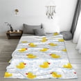 thumbnail image 6 of Throw Blanket for Couch Sofa and Bed, Yellow Rubber Duck Super Soft Plush Throw Blanket, Fuzzy Cuteness Comfy Warm Washable Flannel Blanket & Throws for All Season, 6 of 7