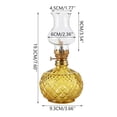 thumbnail image 3 of Vintage Oil Lamp Glass Kerosene Lantern – Clear Hurricane Candle Holder for Home Decor & Emergency Lighting,Yellow, 3 of 8