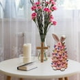 thumbnail image 3 of 2026 Newly Lighted Easter Bunny Resin Tabletop Tree 6 Inches Pre-Lit Rabbit Figurines with Colorful Lamp Beads and Bunny Ear Top Spring Easter Holiday Decor Gifts, 3 of 8