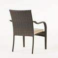thumbnail image 5 of Addilynn Outdoor Wood and Wicker 8 Seater Dining Set, Dark Brown and Multibrown, 5 of 10
