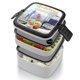 thumbnail image 4 of Gudetama: Una Aventura Eggcelente Fiambrera de Doble Capa, Contenedor de Almuerzo Portátil Apilable, Almacenamiento de Alimentos Hermético a Prueba de Fugas, 1000ml, 4 of 6