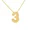 Number 3, variant on Women's Stainless Steel Dainty Number Necklace Number 1