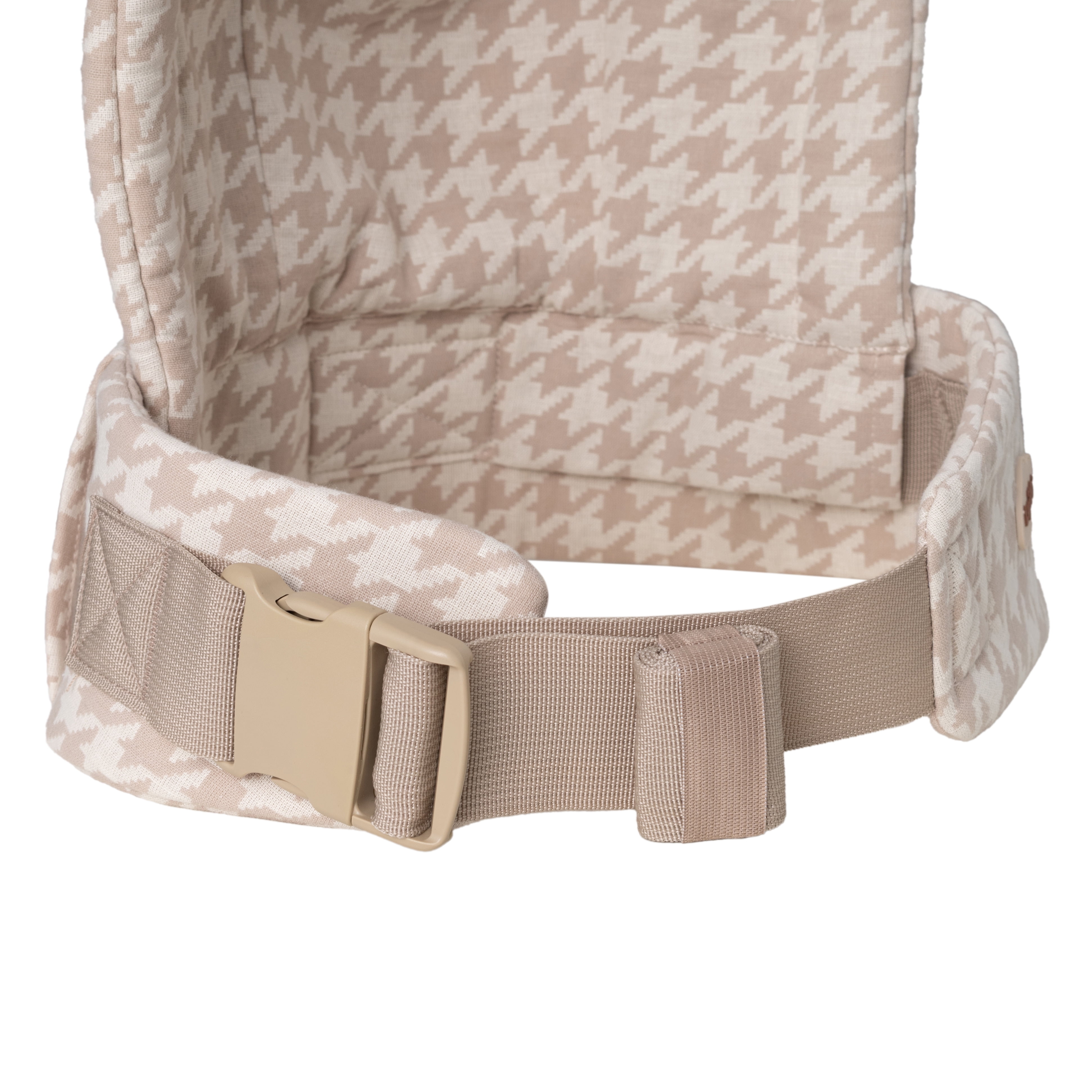 Lujifo Ergonomic Baby Carrier, Cotton-Linen Houndstooth, Khaki