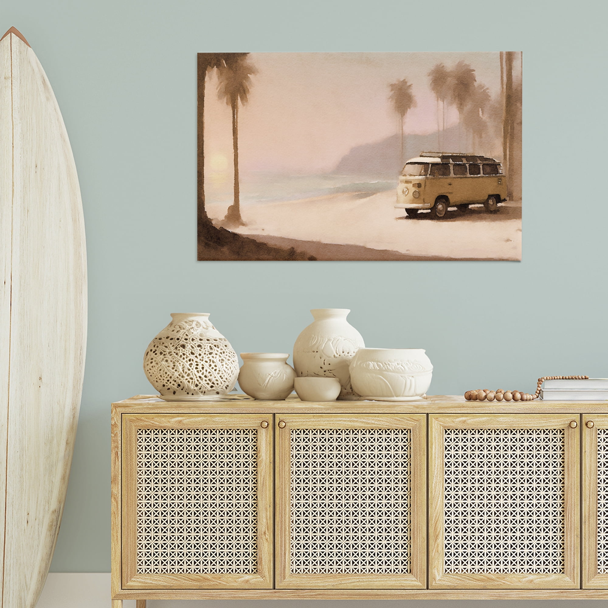 Stupell Industries Tranquil Beach Day Nautical & Beach Painting Wrapped Canvas Art Print Wall Art, 45 x 30