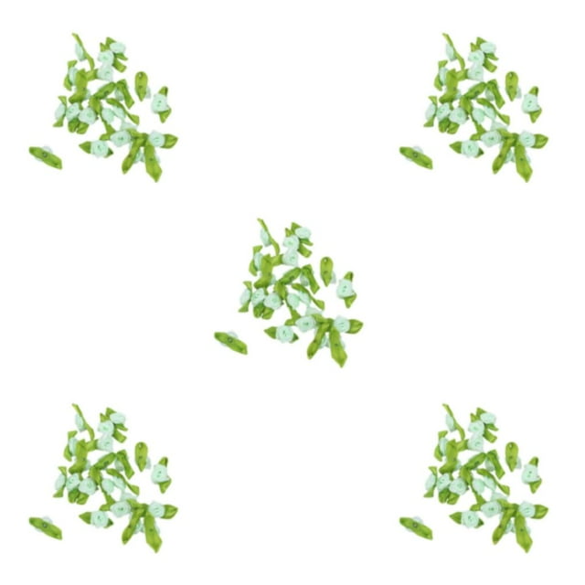 Guardoinrt 100pack/lot Artificial Flowers Heads For DIY Crafts And Events Style Easy green 5Set
