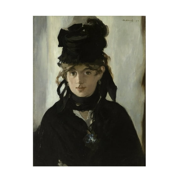 Manet 'Berthe Morisot with a bouquet of Violets' Canvas Art