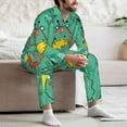thumbnail image 7 of Picia Funny Animals in Jungle Pattern Men’s Long-Sleeve Sleepwear Set - Soft 2-Piece Loungewear with Pockets, Comfy PJs for Relaxing Nights-Large, 7 of 7
