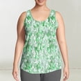 thumbnail image 2 of Gamivast Plus Size Tank Tops for Women Floral Crewneck Casual Shirts Trendy Sleeveless Loose Fit Blouses Breathable Tees Summer Casual Vacation Tops, 2 of 7
