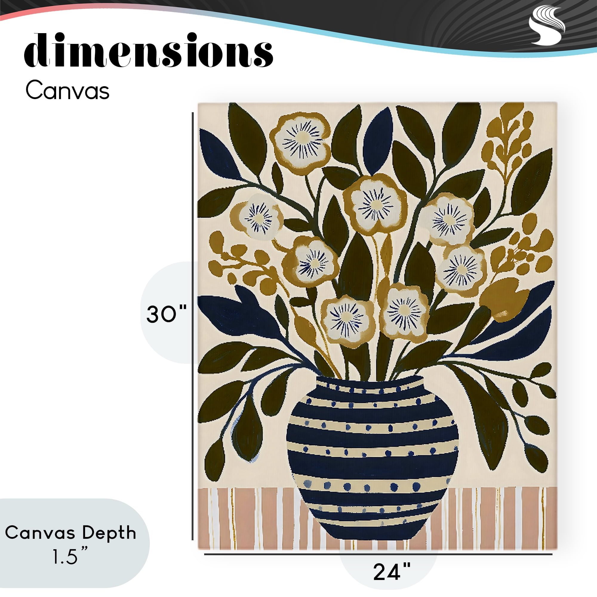 Stupell Industries Wild Bloom Boho Arrangement Canvas Wall Art, design by Creative Studio